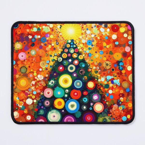 Item preview, Art Nouveau Christmas Tree - Dazzling Circular Design with Vibrant Lights and Festive Glow designed and sold by OlfactoART Studio.