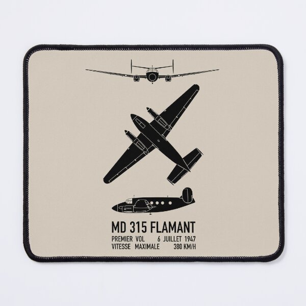 Item preview, MD 315 Flamant French Military Transport Plane Silhouettes Infographic designed and sold by MilitaryMart.