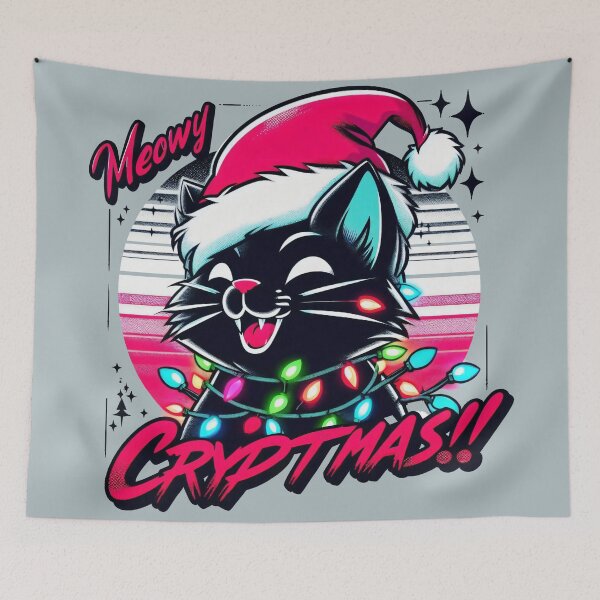 Item preview, Meowy Cryptmas - Black Cat designed and sold by RafaelLima7.