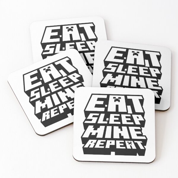 Item preview, Eat Sleep Mine Repeat - Minecraft Gamer Design designed and sold by Kubala Designs.
