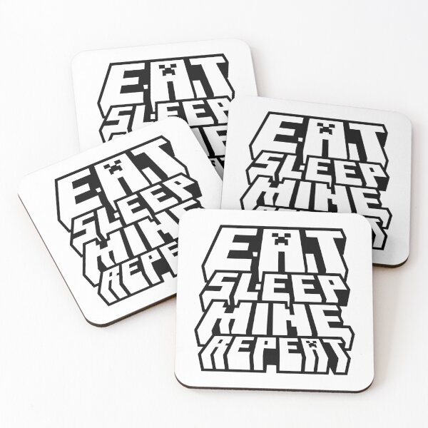 Artikelvorschau, Eat Sleep Mine Repeat - Minecraft-Gamer-Design entworfen und verkauft von Kubala Designs.
