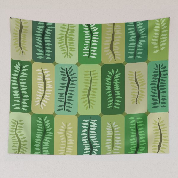 Item preview, Hand Drawn Green Forest Ferns Pattern designed and sold by schorrnuff.
