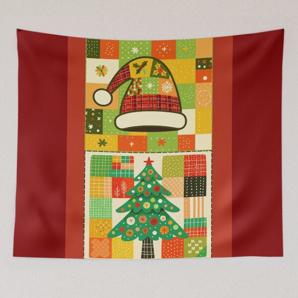 Item preview, CHRISTMAS TREE AND SANTA HAT designed and sold by Tammera.