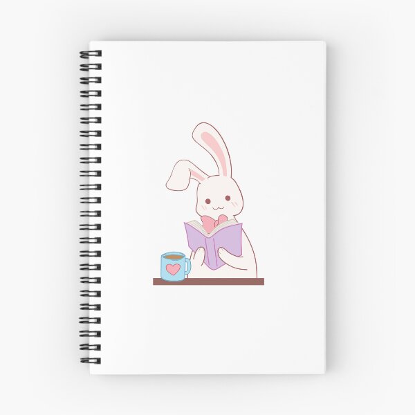 Item preview, Cute Bunny Reading a Book While Drinking Coffee designed and sold by CorLeoniss.