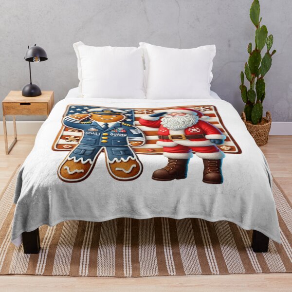 Item preview, Coast Guard and Santa Christmas Tee - Patriotic Gingerbread Design designed and sold by BlankCanvasHaHa.