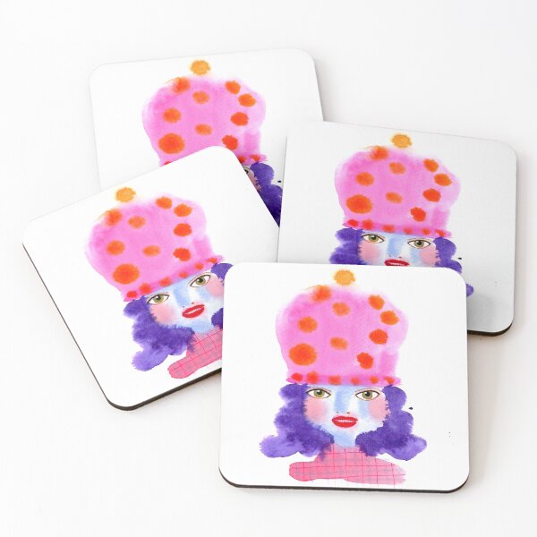 Item preview, Blue Girl with Winter Hat designed and sold by Lara Rouse.