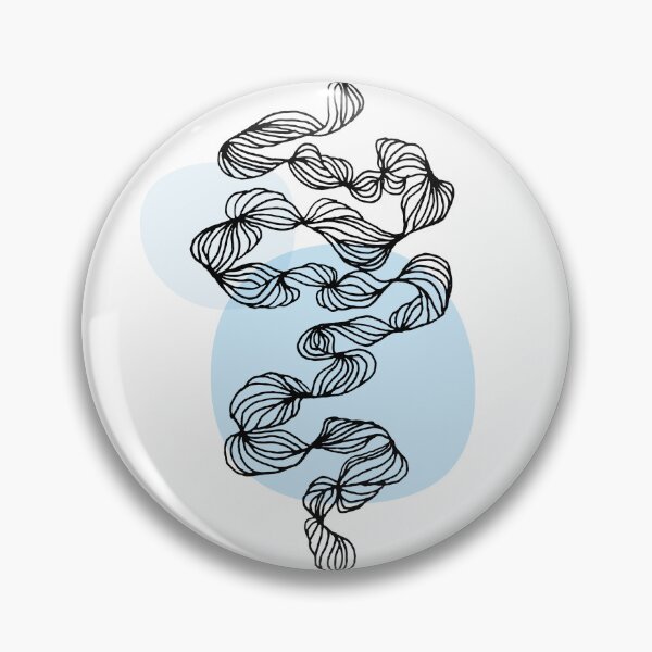 Item preview, Abstract Line Art Waves - Blue designed and sold by LulaLinhDesigns.