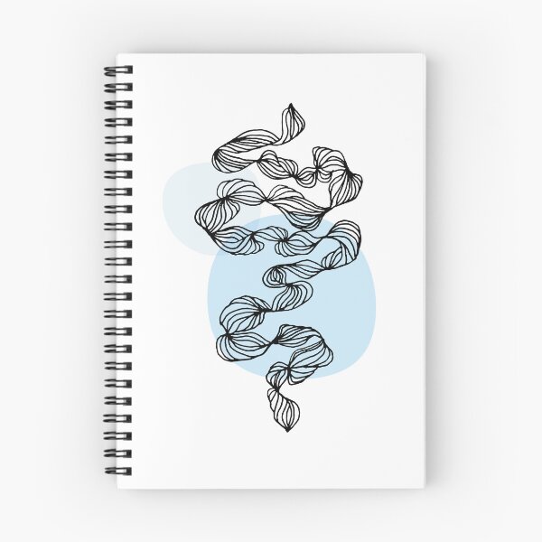 Item preview, Abstract Line Art Waves - Blue designed and sold by LulaLinhDesigns.