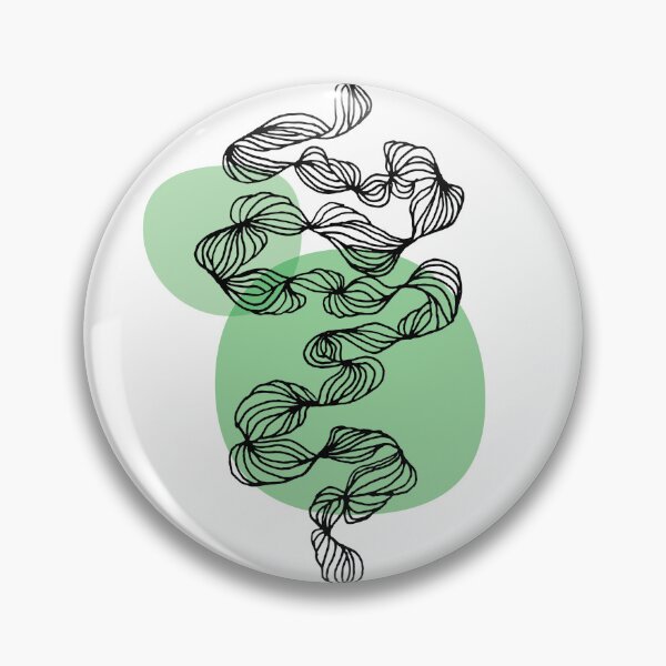 Item preview, Abstract Line Art Waves - Green designed and sold by LulaLinhDesigns.
