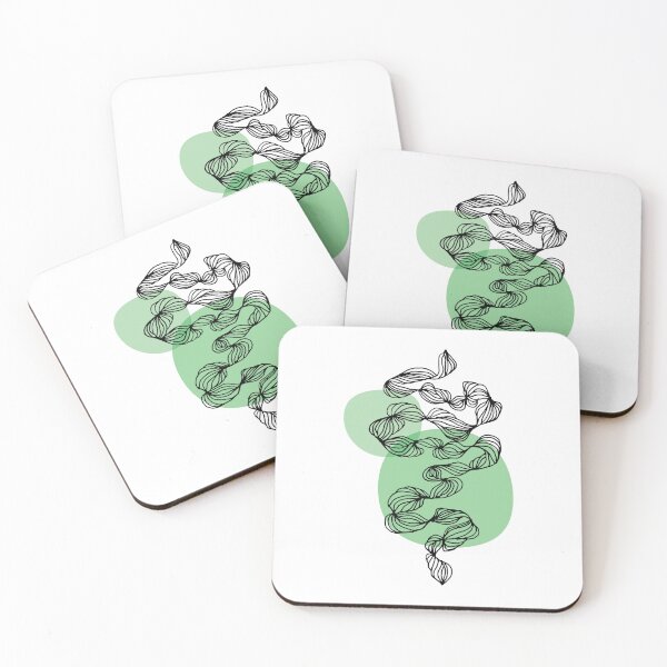 Item preview, Abstract Line Art Waves - Green designed and sold by LulaLinhDesigns.