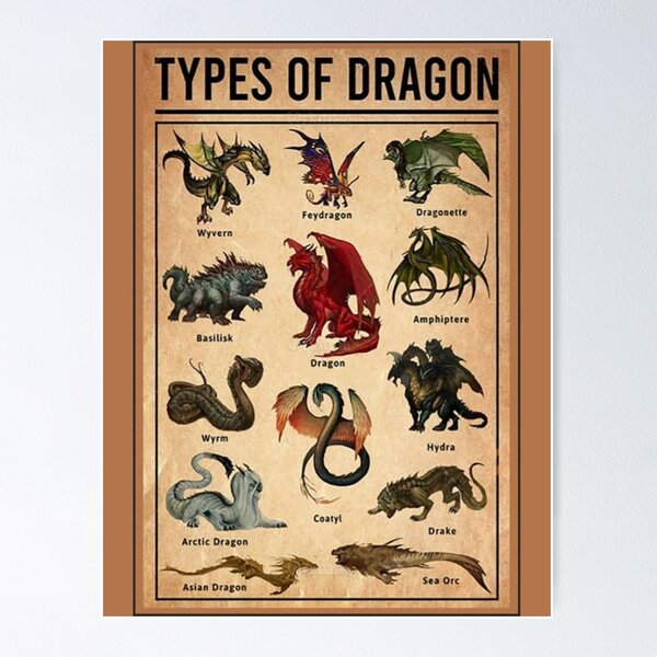 Item preview, Types of Dragons designed and sold by PatronesKawai.