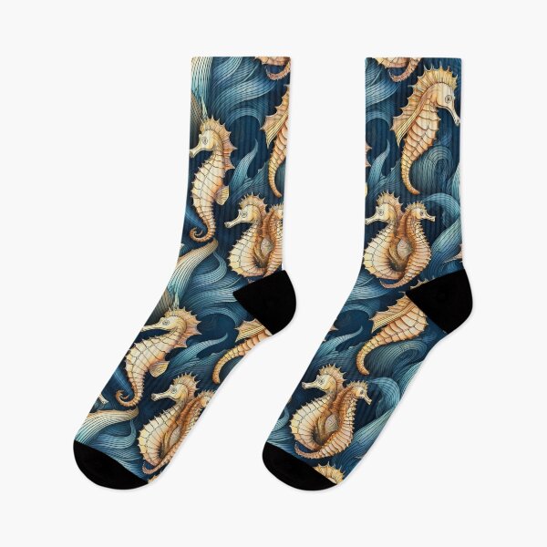 Item preview, Seahorse Safari:  A whimsical pattern featuring seahorses designed and sold by Grang Art Artistic Designs.