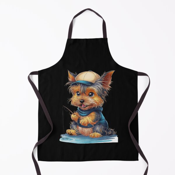 Item preview, Adorable Yorkie Puppy Fishing Adventure designed and sold by love3617.