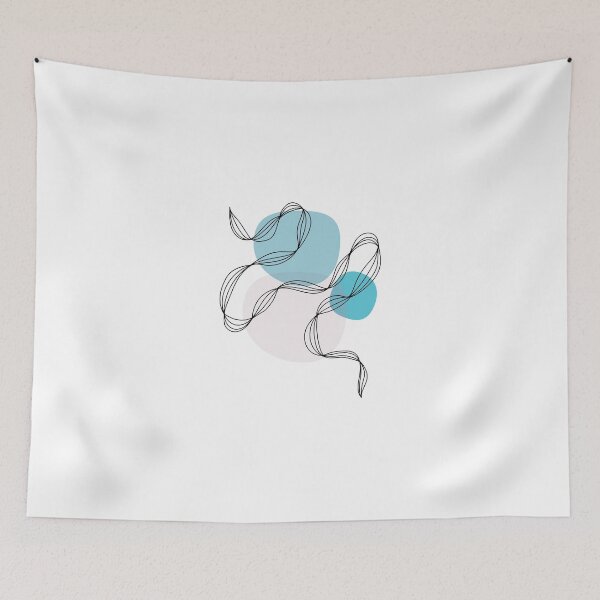 Item preview, Abstract Line Art - Blue designed and sold by LulaLinhDesigns.
