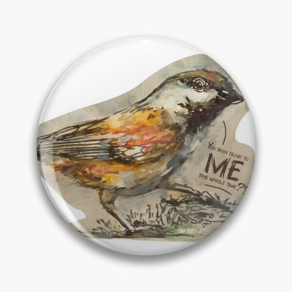 Item preview, You been talkin' to ME this whole time? Startled bird designed and sold by Kara Draws.