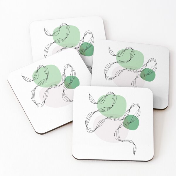Item preview, Abstract Line Art - Green designed and sold by LulaLinhDesigns.