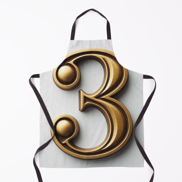 Item preview, Brass House Number 3 Sticker designed and sold by stickysterscom.