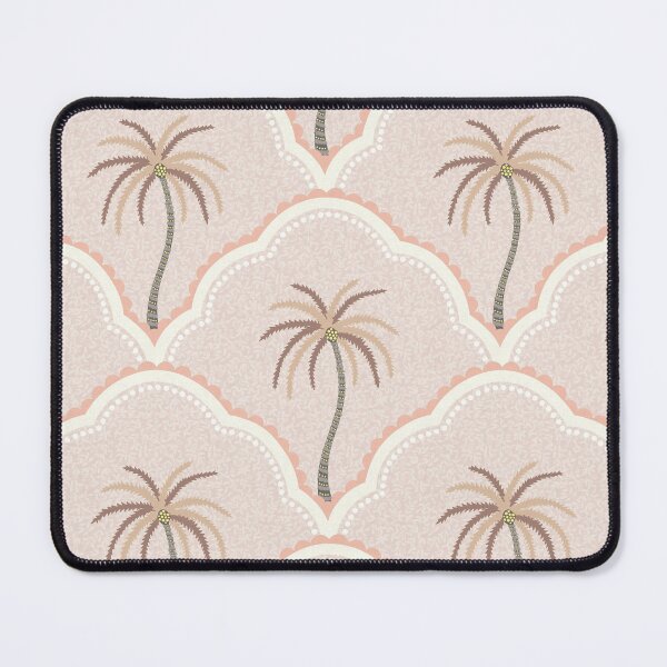Item preview, Tropical Palm Tree Scallop Pattern - Soft Pink designed and sold by Sarah Thorpe Designs .