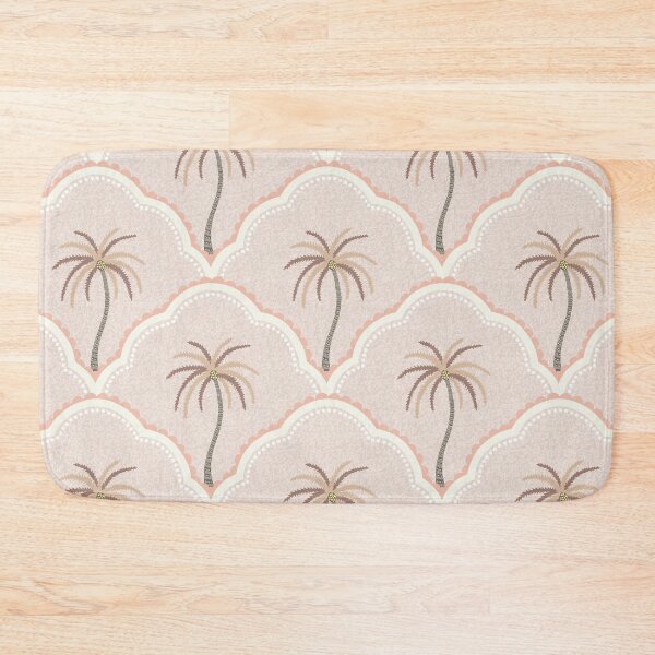 Item preview, Tropical Palm Tree Scallop Pattern - Soft Pink designed and sold by Sarah Thorpe Designs .