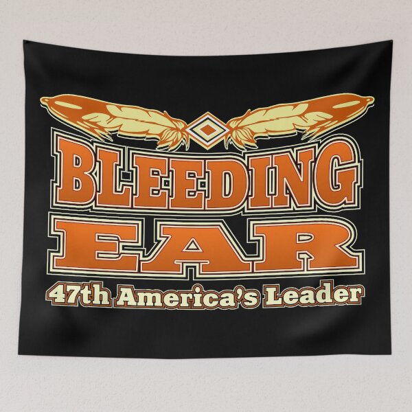 Item preview, 47th President - America's Leader Bleeding Ear // Indigenous Trump designed and sold by MagicEyesOnly.