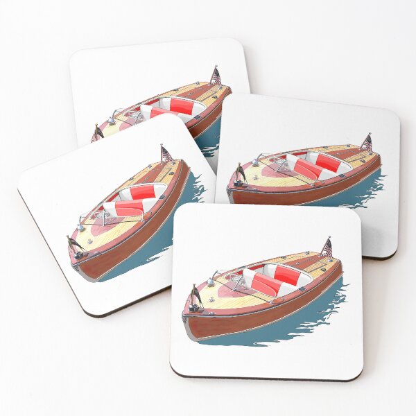 Item preview, Barco Century Sea Maid rojo de 17 pies, año 1953 designed and sold by avenueart01.