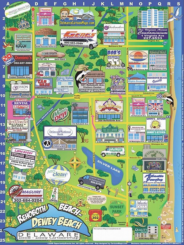 Moosic Pa To Dewey Beach Delaware Map Dewey Beach, Delaware/de Postcard, Spectacular Aerial View Of Ocean