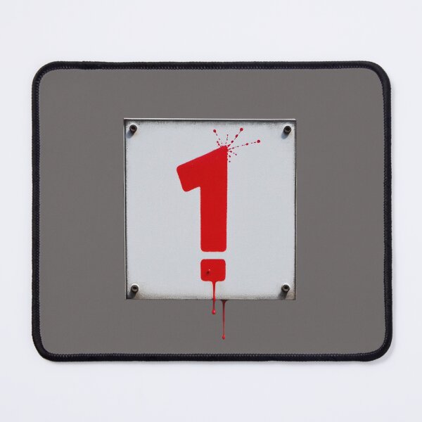 Item preview, Bold Red Exclamation Mark with Paint Splatters designed and sold by WILD-WILD-CAT.
