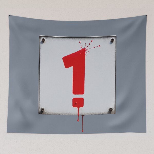 Item preview, Bold Red Exclamation Mark with Paint Splatters designed and sold by WILD-WILD-CAT.