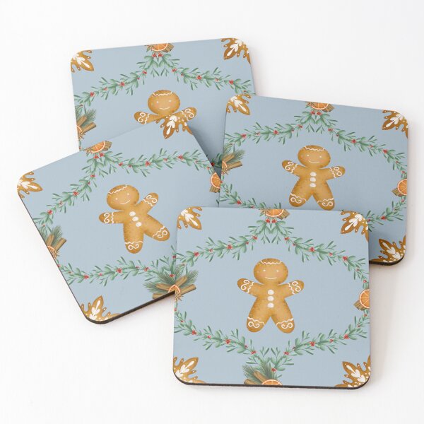 Item preview, Christmas Retro Gingerbreads Pattern designed and sold by EL-Lebedenko.