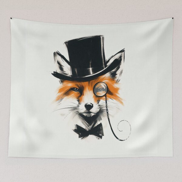 Item preview, Dapper Fox in Tophat and Monocle designed and sold by Slick-Waffles.