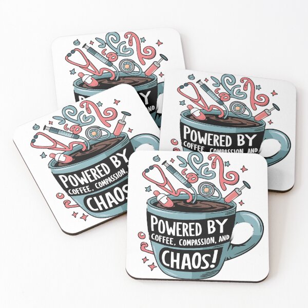 Item preview, Powered by Coffee, Compassion, and Chaos designed and sold by digitalscrabble.