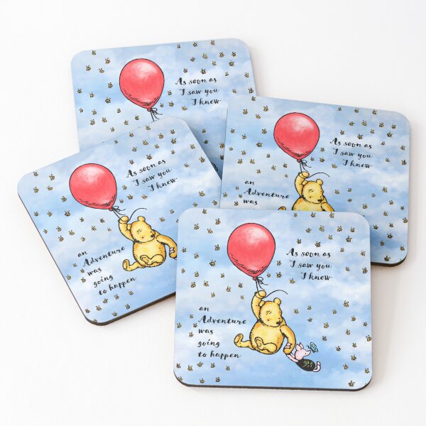 Item preview, Classic Winnie the Pooh and Piglet Adventure with Red Balloon designed and sold by SirLeeTees.