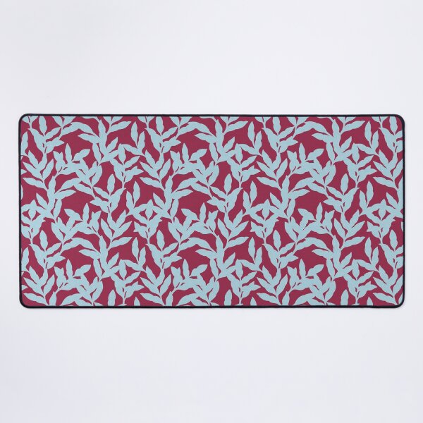Item preview, Vibrant Leaf Trail - Sky Blue & Claret designed and sold by Sarah Thorpe Designs .