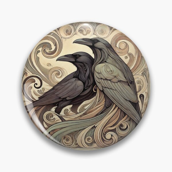 Item preview, Art Nouveau Ravens designed and sold by PlasticAuto.