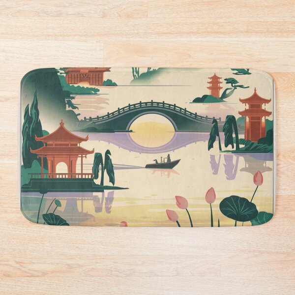 Item preview, Hangzhou Vintage Travel Poster designed and sold by TravelerRat.
