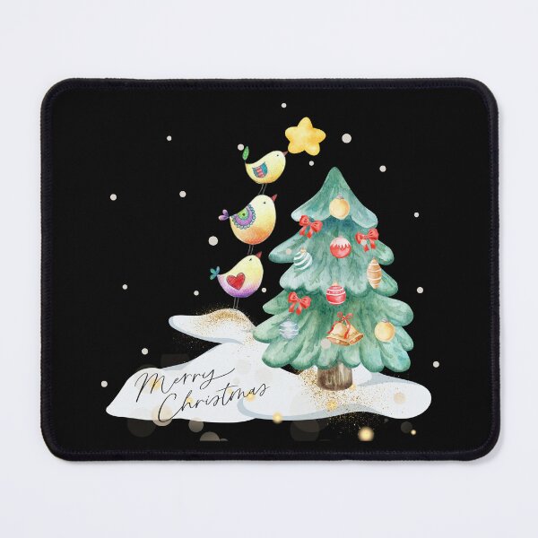 Item preview, Mission Star! Three adorable little birds in action decorating the Christmas tree. designed and sold by FreeSoulLab.