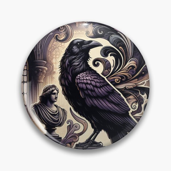 Item preview, Art Nouveau Ravens Edgar Allen Poe designed and sold by PlasticAuto.