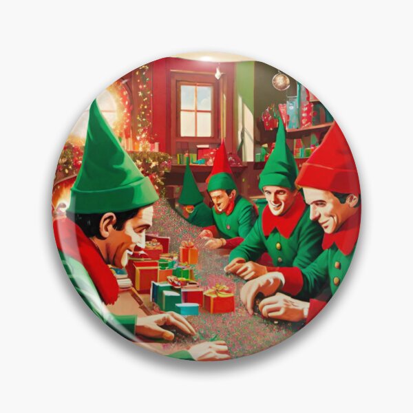 Item preview, Busy Christmas Elves Preparing for the Holiday designed and sold by GrizzlyCollective.