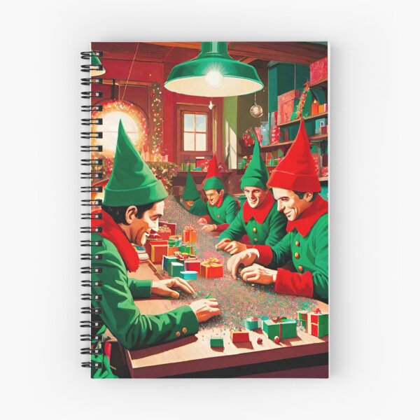 Item preview, Busy Christmas Elves Preparing for the Holiday designed and sold by GrizzlyCollective.