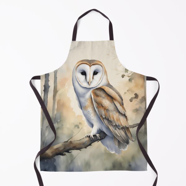 Item preview, Elegant Watercolor Barn Owl in Forest designed and sold by WaterBirdArt.