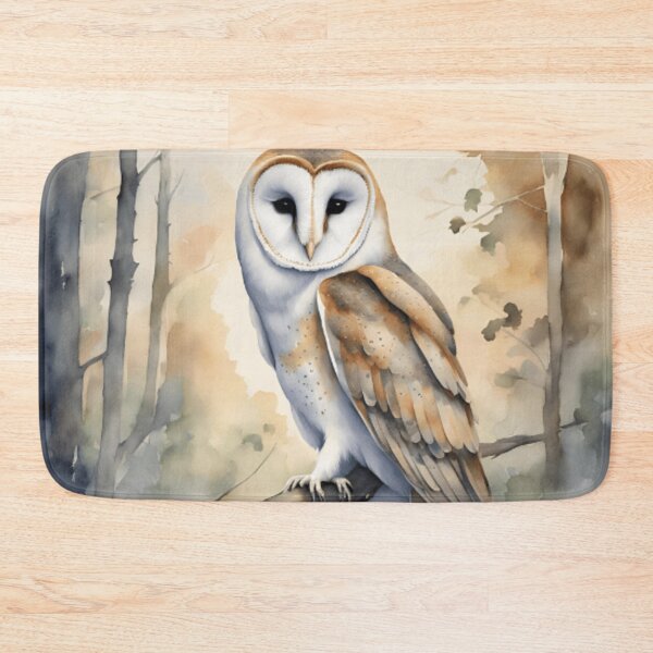 Item preview, Elegant Watercolor Barn Owl in Forest designed and sold by WaterBirdArt.