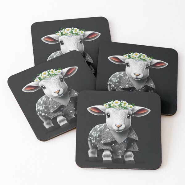 Item preview, Cute sheep with flower wool daisies | gift for girls women designed and sold by UREBUZZ.