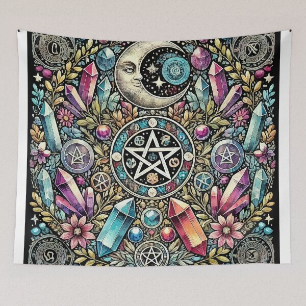 Item preview, Crystals, Moon, Stars, and Witchcraft designed and sold by DeesDeesigns.