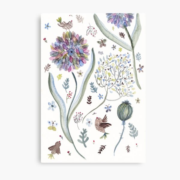 Happy birds the garden Metal Print