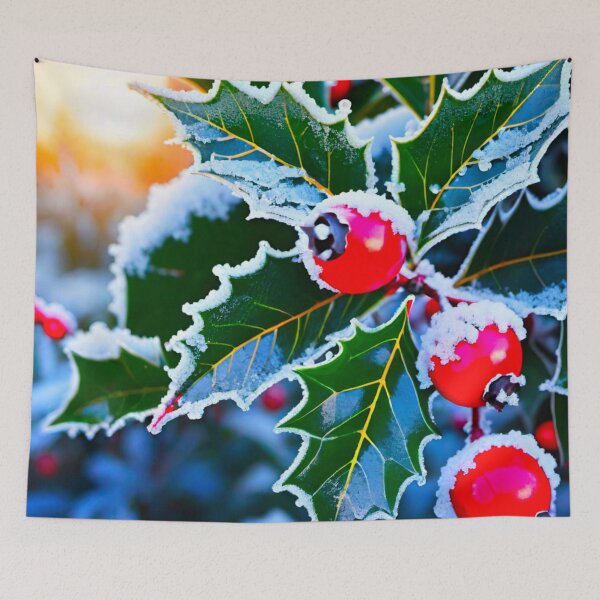 Item preview, Frosty Holly Tree in Winter Wonderland designed and sold by GrizzlyCollective.