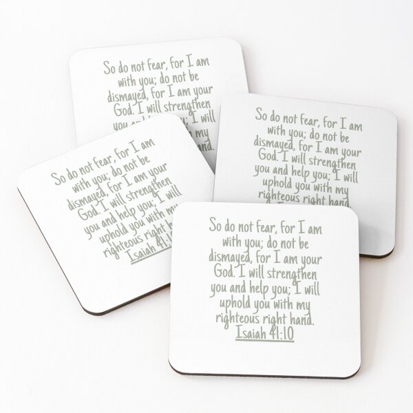 Item preview, So do not fear, for I am with you; do not be dismayed, for I am your God. I will strengthen you and help you; I will uphold you with my righteous right hand. Isaiah 41:10 designed and sold by successmom.