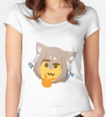 Felix denkt nach Tailliertes Rundhals-Shirt