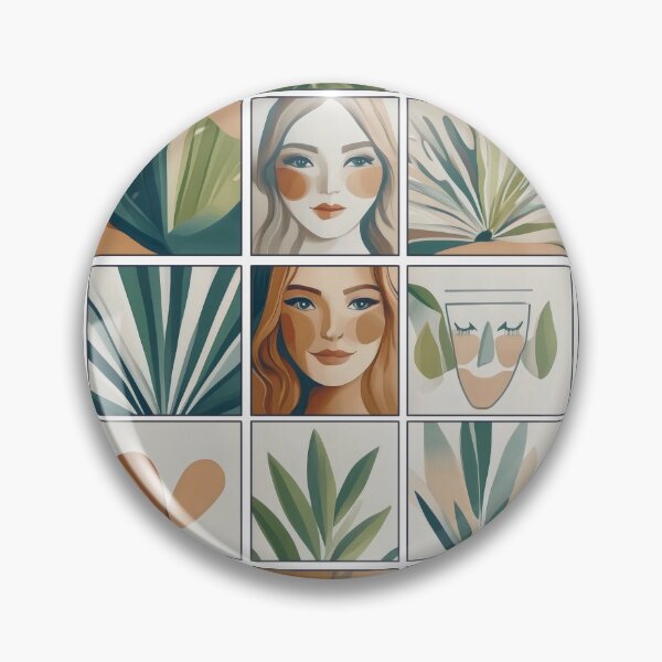 Item preview, Foliage & Faces, Pattern No5 designed and sold by Shoot-The-Moon.