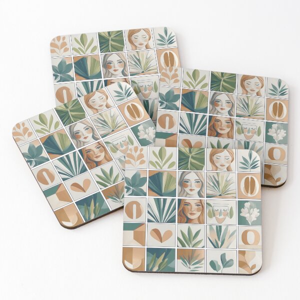 Item preview, Foliage & Faces, Pattern No5 designed and sold by Shoot-The-Moon.