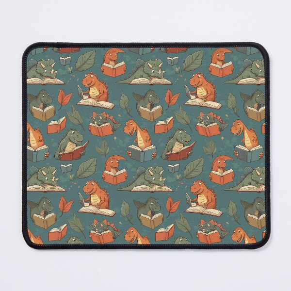 Item preview, Dinosaurs Reading Books Seamless Pattern Cute T-Rex designed and sold by d247.